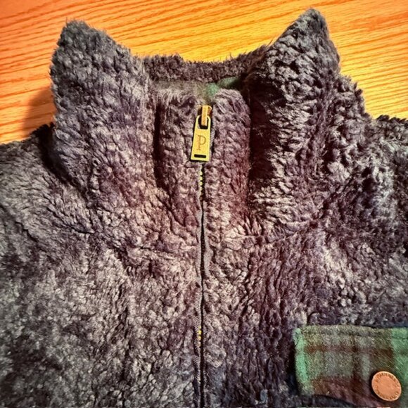 Pendleton Navy Blue Fuzzy Sherpa Zip Jacket, Size Small - Picture 2 of 9